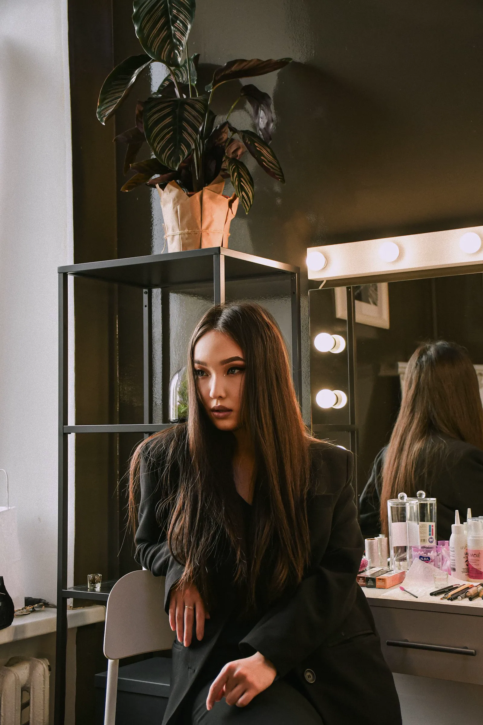 The warm mirror-lit interior of Salon Kide